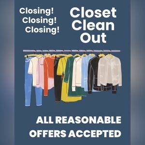 Closet Closing - tons of shoes shirts bottoms